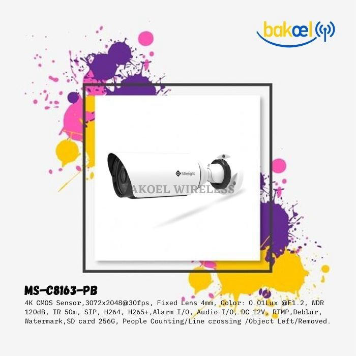 Milesight MS-C8163-PB (IP Camera H.265+ Mini Bullet Outdoor)