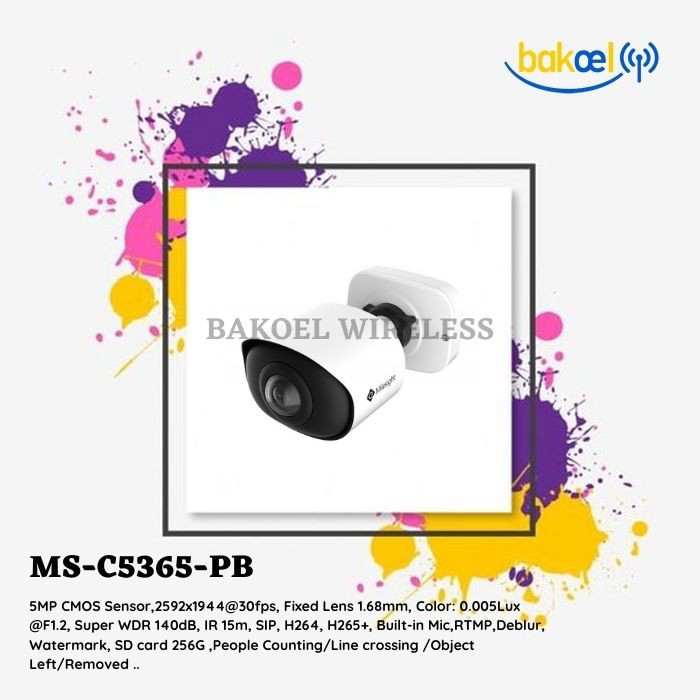 Milesight MS-C5365-PB (IP Camera 180° Panoramic H.265+ Mini Bullet Outdoor)