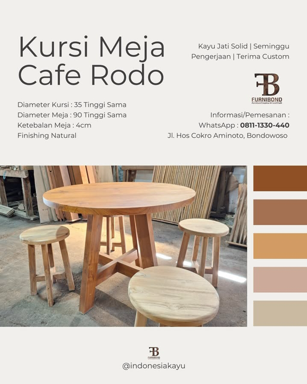 Kursi Meja Cafe Rodo