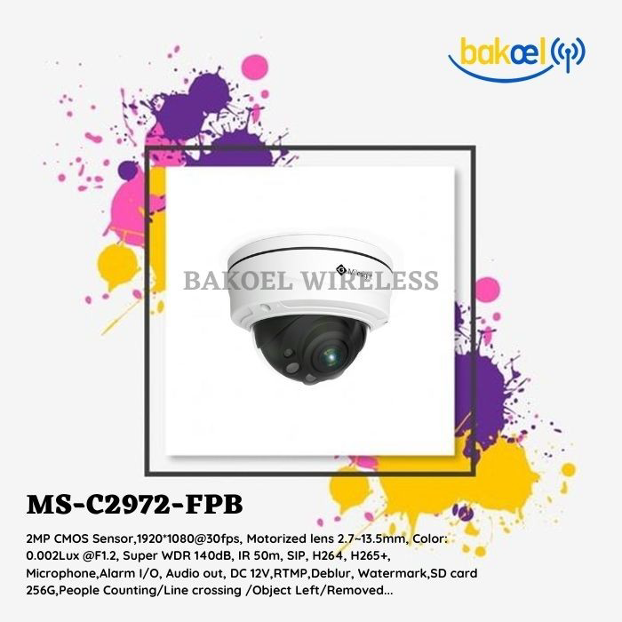 Milesight MS-C2972-FPB (IP Camera H.265+ Motorized Pro Indoor 2MP)