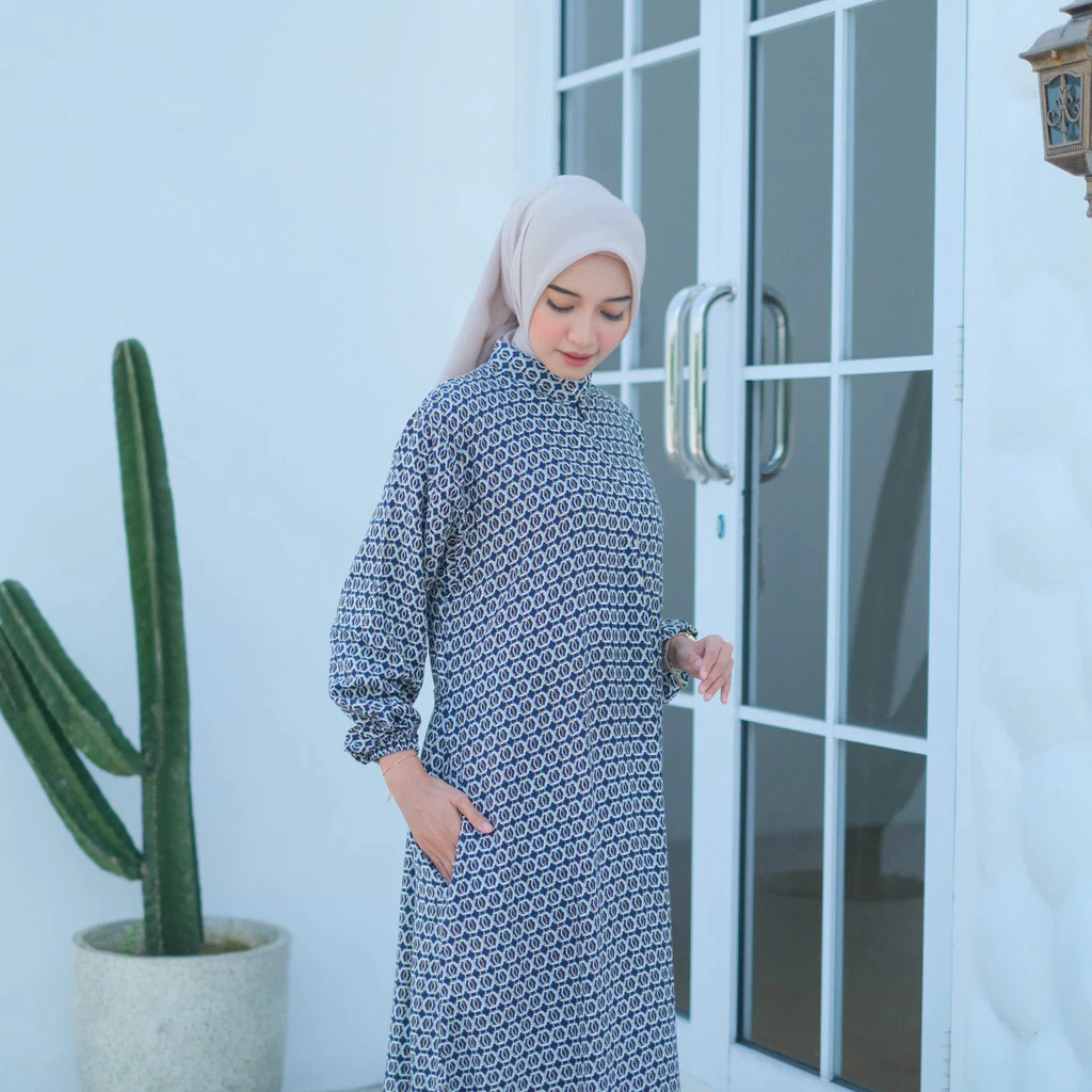 Gamis Rayon Premium Thelma Busui Adem Nyaman Lembut Halus Wanita Muslim Kain Panjang