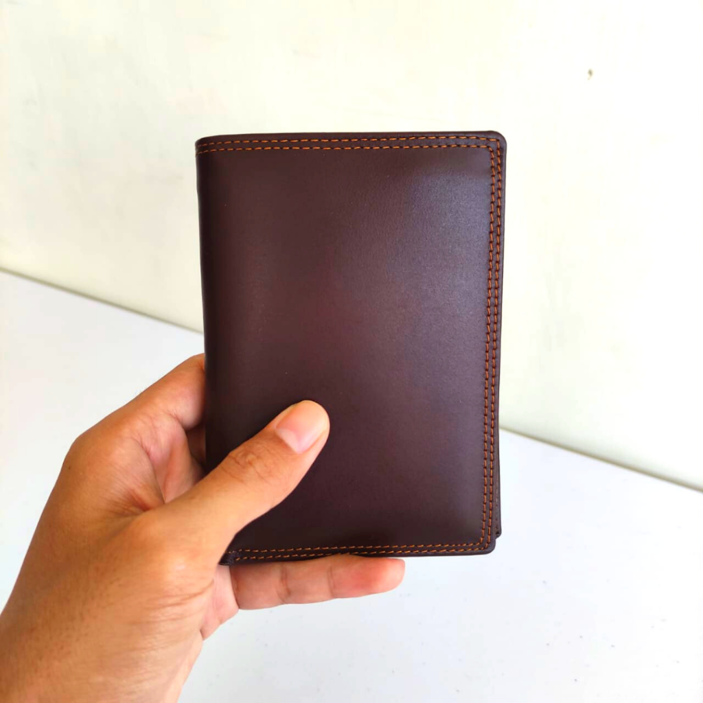 Dompet Pendek Lipat Berdiri Kulit Asli Pria