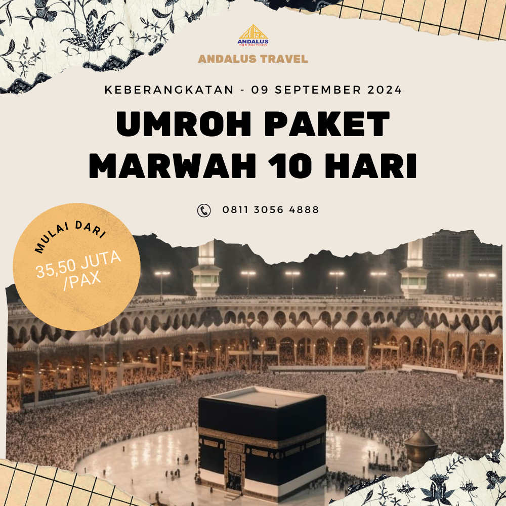 Paket Umroh Program Marwah 10 Hari Bulan September 2024
