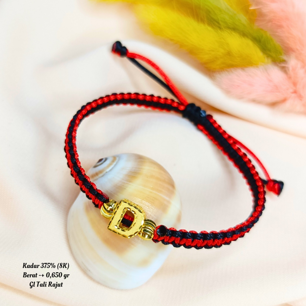 GELANG ALFABET TALI ANYAM RAJUT CHINA